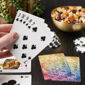 Bloem van het Leven - Waterverfschilderij Pokerkaarten (Insitu)