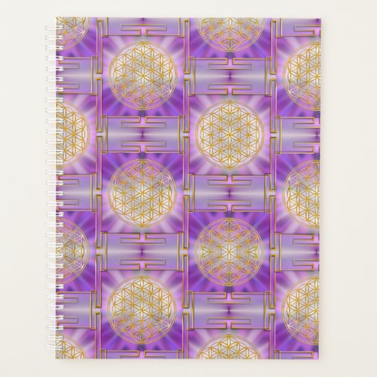 BLOEM VAN HET LEVEN - Yantra naadloos patroon Planner (Voorkant)