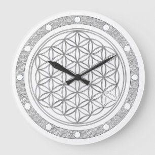 BLOEM VAN het LEVEN - zilver - wijzerplaatring Grote Klok