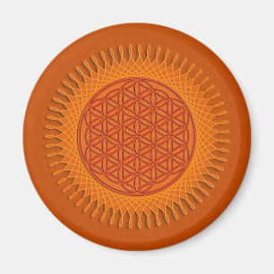 Bloem van het Leven / zon ontwerp Magneet