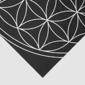 Bloem van het Leven Zwart & Wit Tissuepapier (Detail)