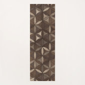 Bloem van het levenspatroon - Houten textuur Yogamat (Voorkant)