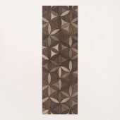 Bloem van het levenspatroon - Houten textuur Yogamat (Achterkant)