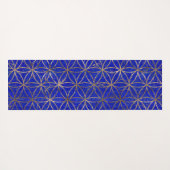 Bloem van het levenspatroon - Lapis Lazuli en Gold Yogamat (Achterkant (horizontaal))