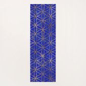 Bloem van het levenspatroon - Lapis Lazuli en Gold Yogamat (Achterkant)