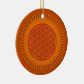 Bloem van het ontwerp van de levende zon keramisch ornament (Rechts)