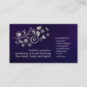 Bloem van het Ornament Pearl Swirl Visitekaartje (Achterkant)