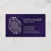 Bloem van het Ornament Pearl Swirl Visitekaartje (Voorkant)