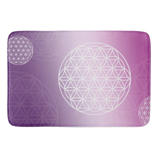 Bloem van het paarse ademaat badmat (Voorkant)