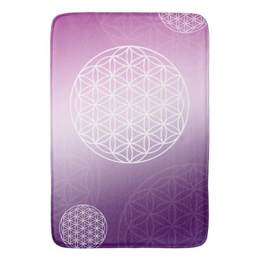 Bloem van het paarse ademaat badmat (Voorkant Verticaal)