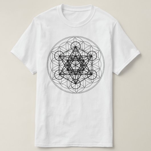 Bloem van het shirt van de kubus van Life Metatron (Design voorkant)