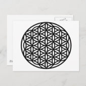 Bloem van het symbool voor de meetkunde voor het l briefkaart (Voorkant / Achterkant)