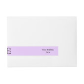 Bloem van het tattoo met een laag levensteken zwar omwikkelbaar adreslabel (Voorkant)