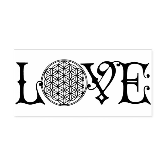 Bloem van het tattoo met een laag levensteken zwar rubberstempel (Afrduk)