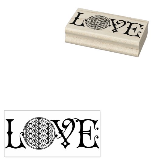 Bloem van het tattoo met een laag levensteken zwar rubberstempel (Gestempeld)