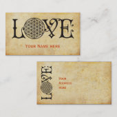 Bloem van het tattoo met een laag levensteken zwar visitekaartje (Voorkant / Achterkant)