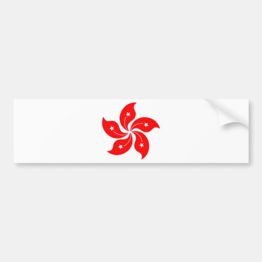 Bloem van Hongkong Bumpersticker (Voorkant)
