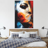 Bloem van Introspectie Canvas Afdruk (Insitu (Slaapkamer))