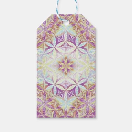 Bloem van Leefpatroon Cadeaulabel (Voorkant)