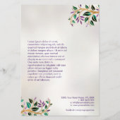 Bloem van leven - Amethyst Malachite en goud Flyer (Achterkant)