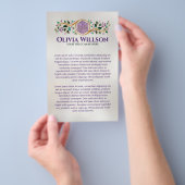 Bloem van leven - Amethyst Malachite en goud Flyer (Hand)