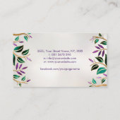 Bloem van leven - Amethyst Malachite en goud Visitekaartje (Achterkant)