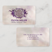 Bloem van leven - amethyste splaatster visitekaartje (Voorkant / Achterkant)