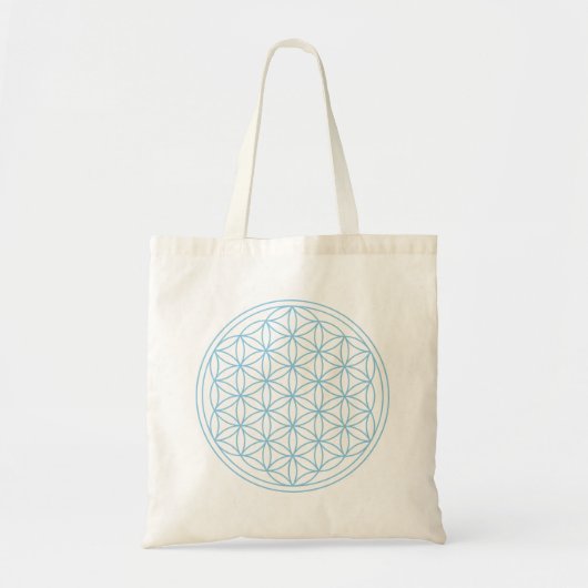 Bloem van leven blauw tote bag (Voorkant)