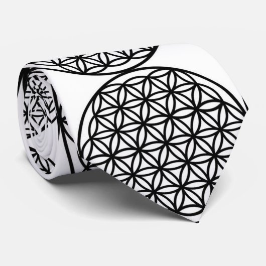 Bloem van leven, doodsbang meetkunde stropdas (Opgerold)