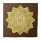 Bloem Van Leven - Indiase Mandala 4 Tegeltje (Voorkant)