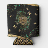 Bloem van leven - Malachietwervelkolom en bustaven Blikjeskoeler (Achterkant)