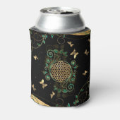 Bloem van leven - Malachietwervelkolom en bustaven Blikjeskoeler (Blikje Achterkant)