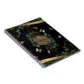 Bloem van leven - Malachietwervelkolom en bustaven Notitieboek (Rechterzijde)