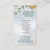 Bloem van leven - Malachietwervelkolom en bustaven Visitekaartje (Achterkant)