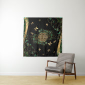 Bloem van leven - Malachietwervelkolom en bustaven Wandkleed (In Situ (horizontaal))