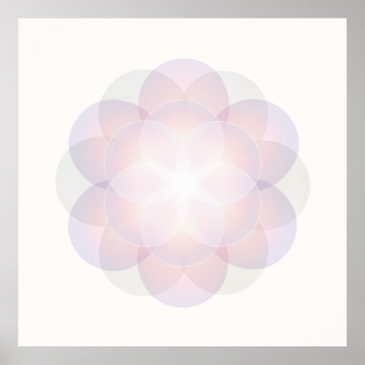 Bloem van leven Mandala Art Meditation Poster (Voorkant)