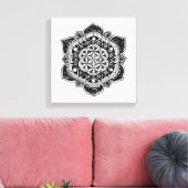 Bloem van leven Mandala Canvas Afdruk (Insitu (Woonkamer))