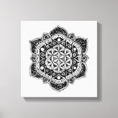Bloem van leven Mandala Canvas Afdruk (Voorkant)