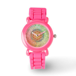 Bloem van leven - Ornament I Horloge