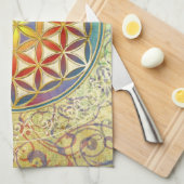 Bloem van leven - Ornament I Theedoek (Quarter Fold)