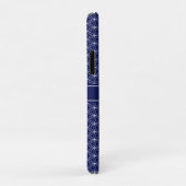 Bloem van Leven Patroon op Navyblauw Case-Mate iPhone Case (Achterkant/rechts)