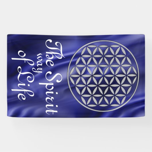 Bloem van leven - stempel zilver + je rug. en idee spandoek (Horizontaal)