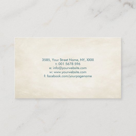 Bloem van leven Triple Moon Lotus Visitekaartje (Achterkant)