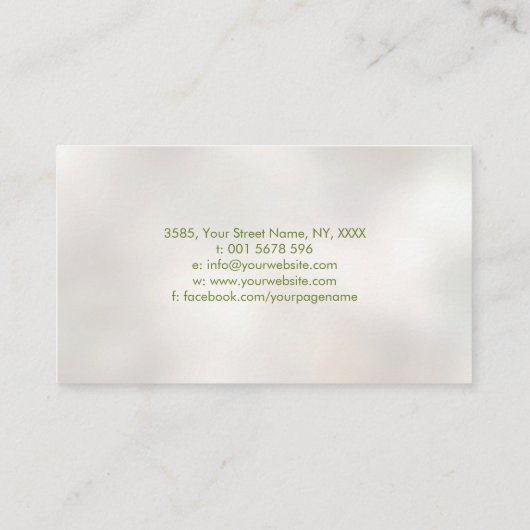 Bloem van leven Triple Moon Lotus Visitekaartje (Achterkant)