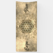 Bloem Van Leven - Vintage Sieraden Mandala 2 Spandoek (Verticaal)