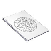 Bloem van leven wit notitieboek (Rechterzijde)