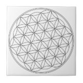 Bloem van leven wit tegeltje (Voorkant)