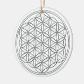 Bloem van levend/goud en zilver keramisch ornament (Links)