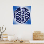 Bloem van levend/hemel poster (Keuken)