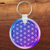 Bloem van levend/hemel sleutelhanger (Voorkant)